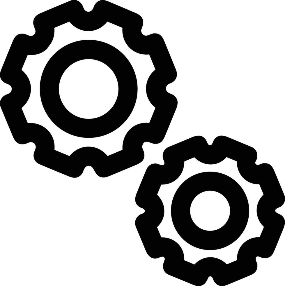 Gear setting symbol icon vector image. Illustration of the industrial wheel mechine mechanism design image