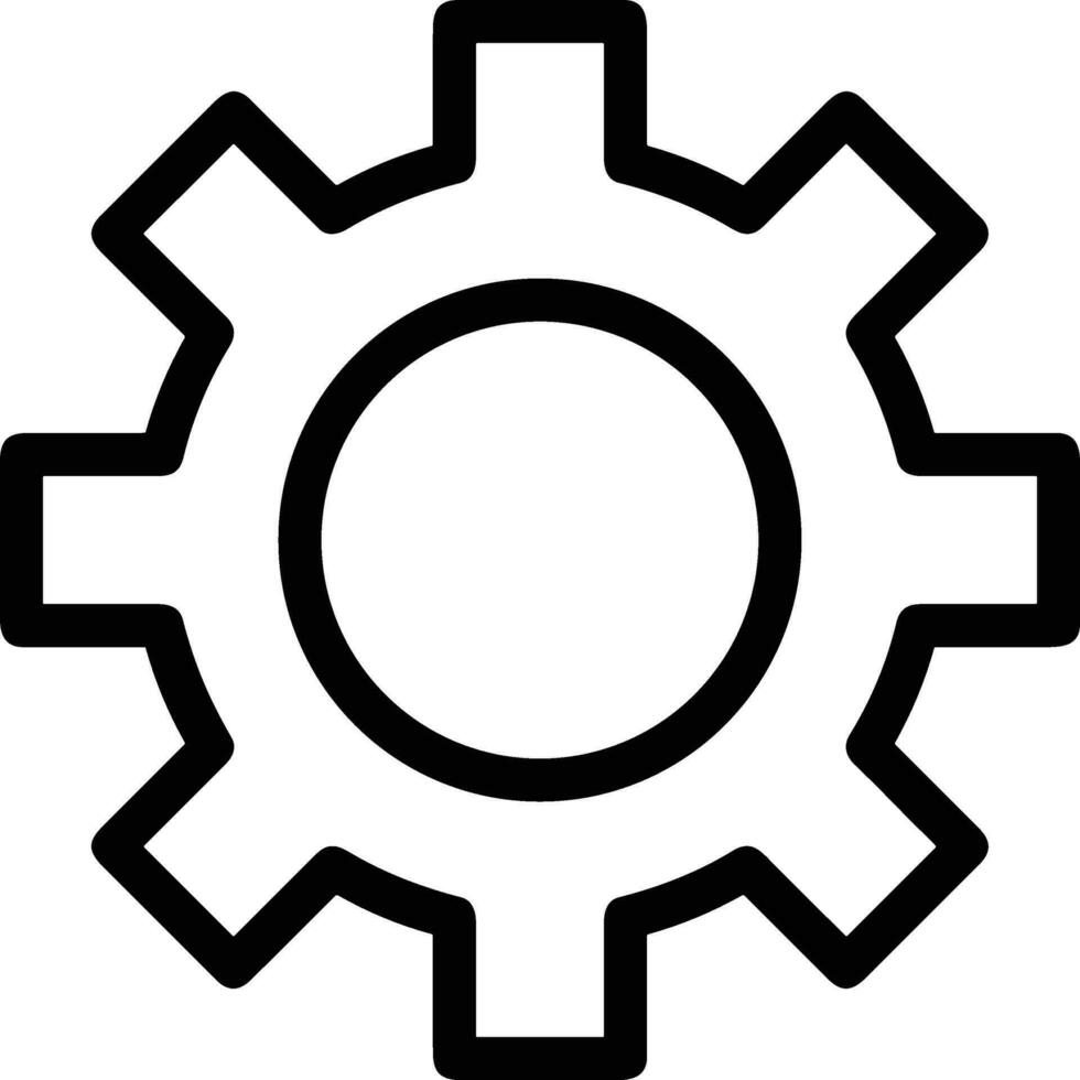 Gear setting symbol icon vector image. Illustration of the industrial wheel mechine mechanism design image