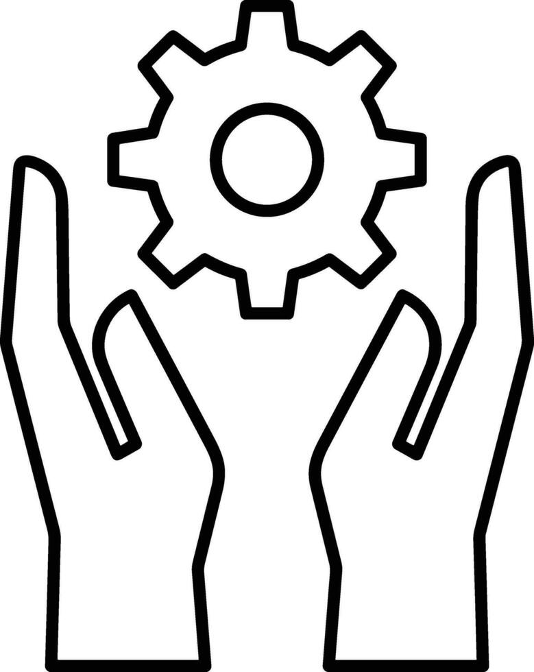 Gear setting symbol icon vector image. Illustration of the industrial wheel mechine mechanism design image