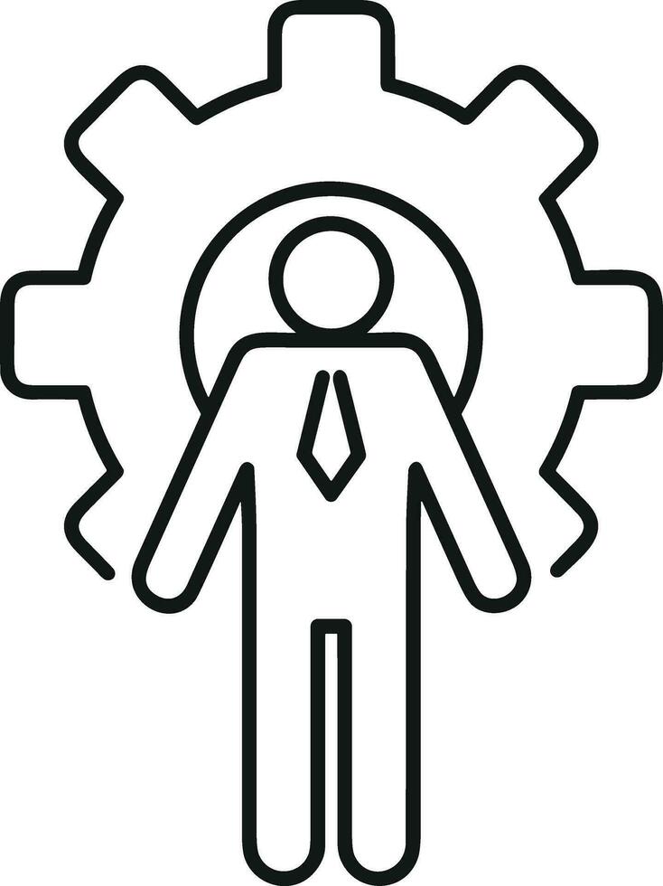 Gear setting symbol icon vector image. Illustration of the industrial wheel mechine mechanism design image