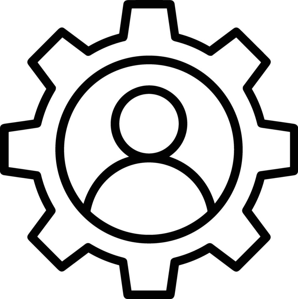 Gear setting symbol icon vector image. Illustration of the industrial wheel mechine mechanism design image