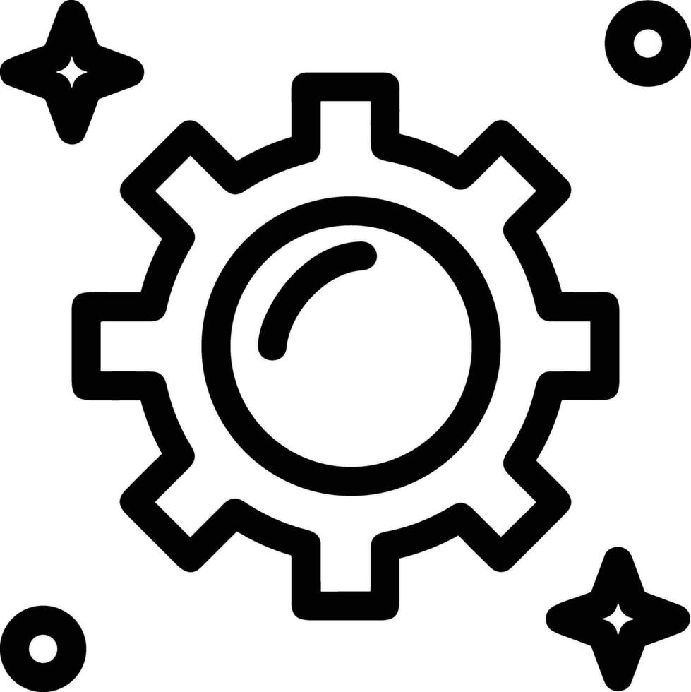 Gear setting symbol icon vector image. Illustration of the industrial wheel mechine mechanism design image