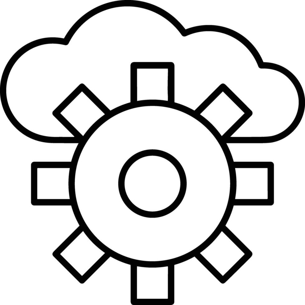Gear setting symbol icon vector image. Illustration of the industrial wheel mechine mechanism design image