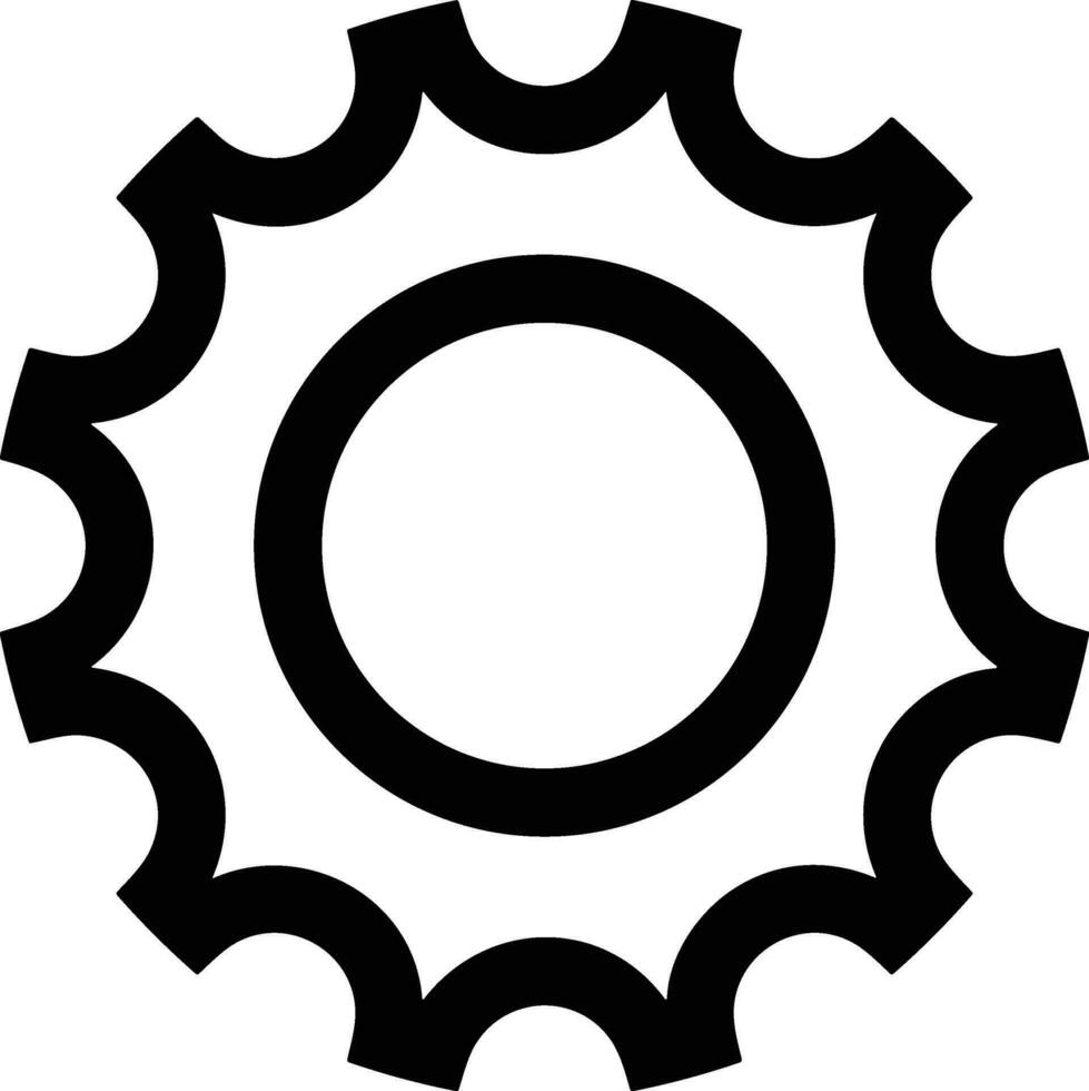 Gear setting symbol icon vector image. Illustration of the industrial wheel mechine mechanism design image