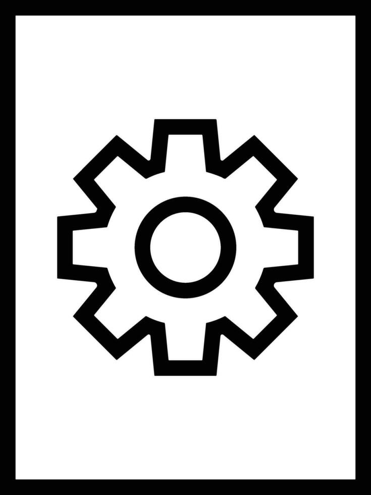 Gear setting symbol icon vector image. Illustration of the industrial wheel mechine mechanism design image