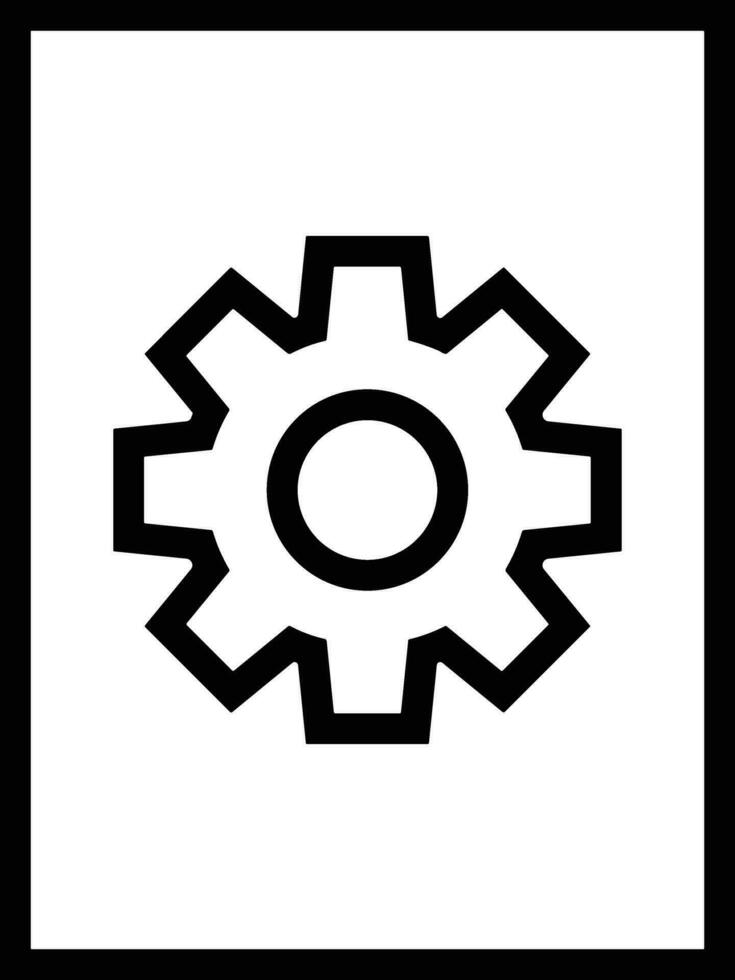 Gear setting symbol icon vector image. Illustration of the industrial wheel mechine mechanism design image