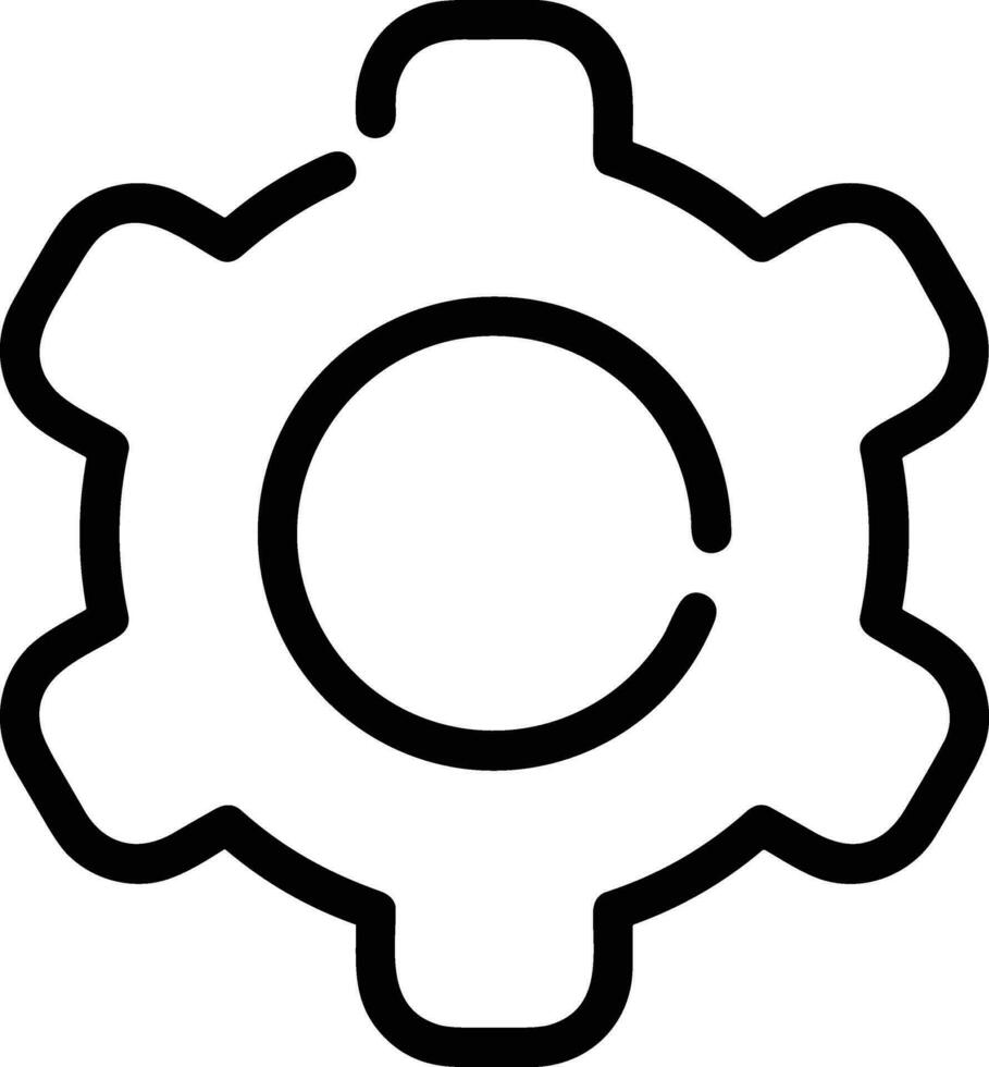 Gear setting symbol icon vector image. Illustration of the industrial wheel mechine mechanism design image