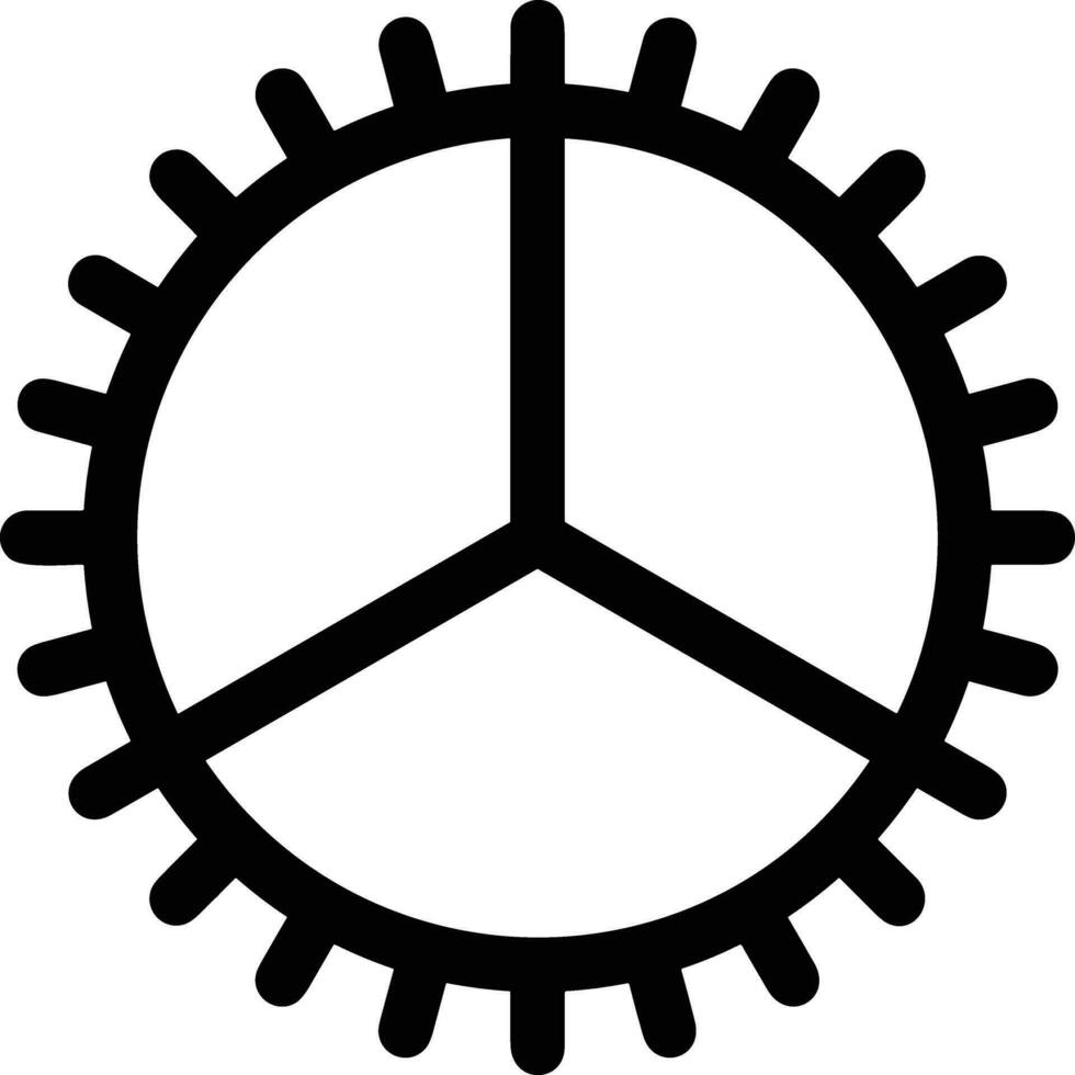 Gear setting symbol icon vector image. Illustration of the industrial wheel mechine mechanism design image