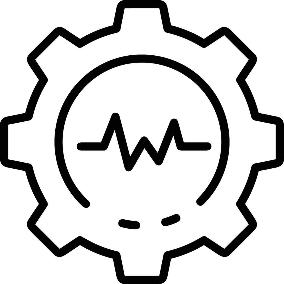 Gear setting symbol icon vector image. Illustration of the industrial wheel mechine mechanism design image