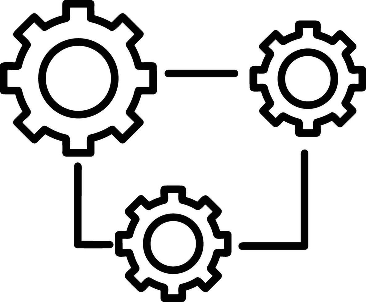 Gear setting symbol icon vector image. Illustration of the industrial wheel mechine mechanism design image