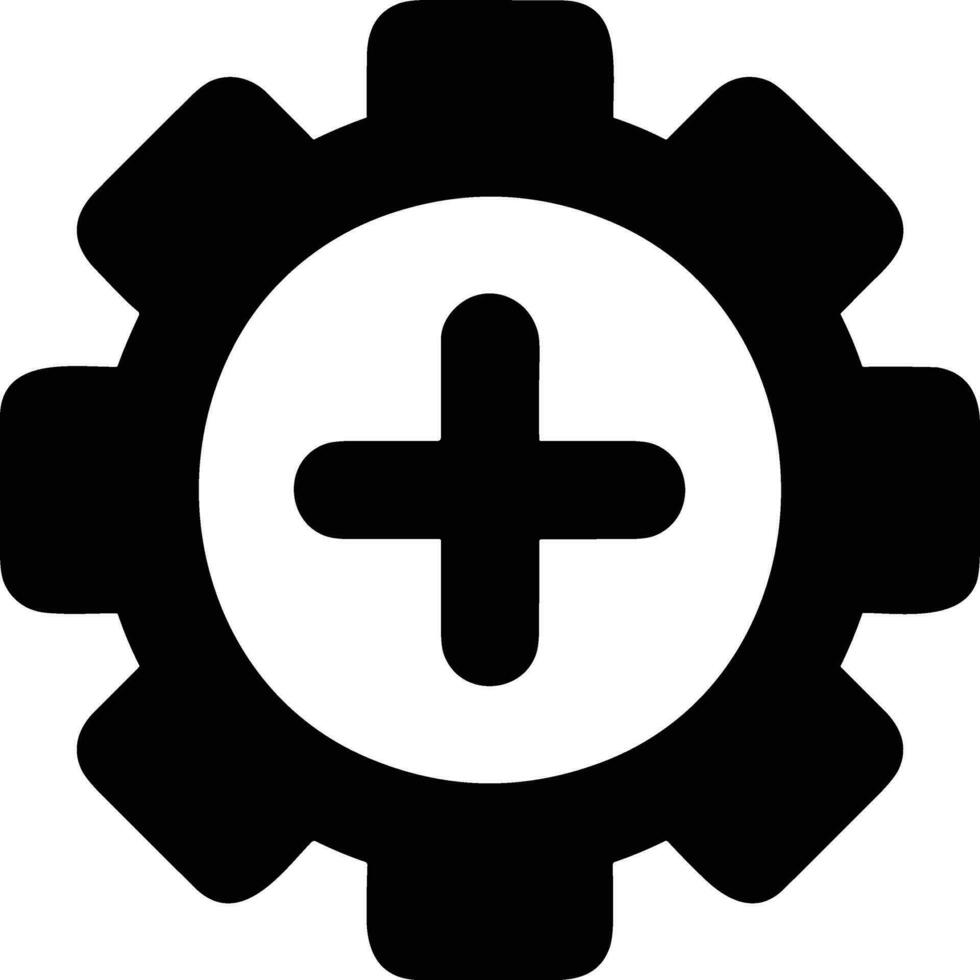 Gear setting symbol icon vector image. Illustration of the industrial wheel mechine mechanism design image