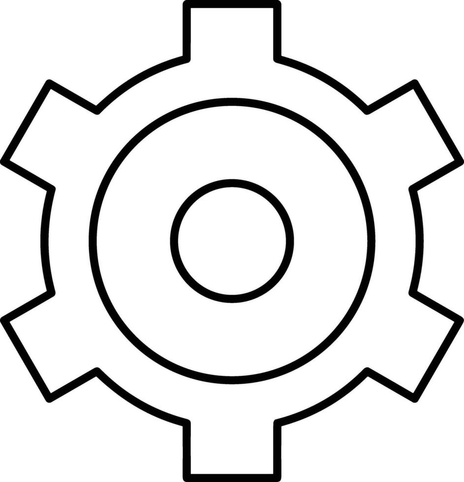 Gear setting symbol icon vector image. Illustration of the industrial wheel mechine mechanism design image
