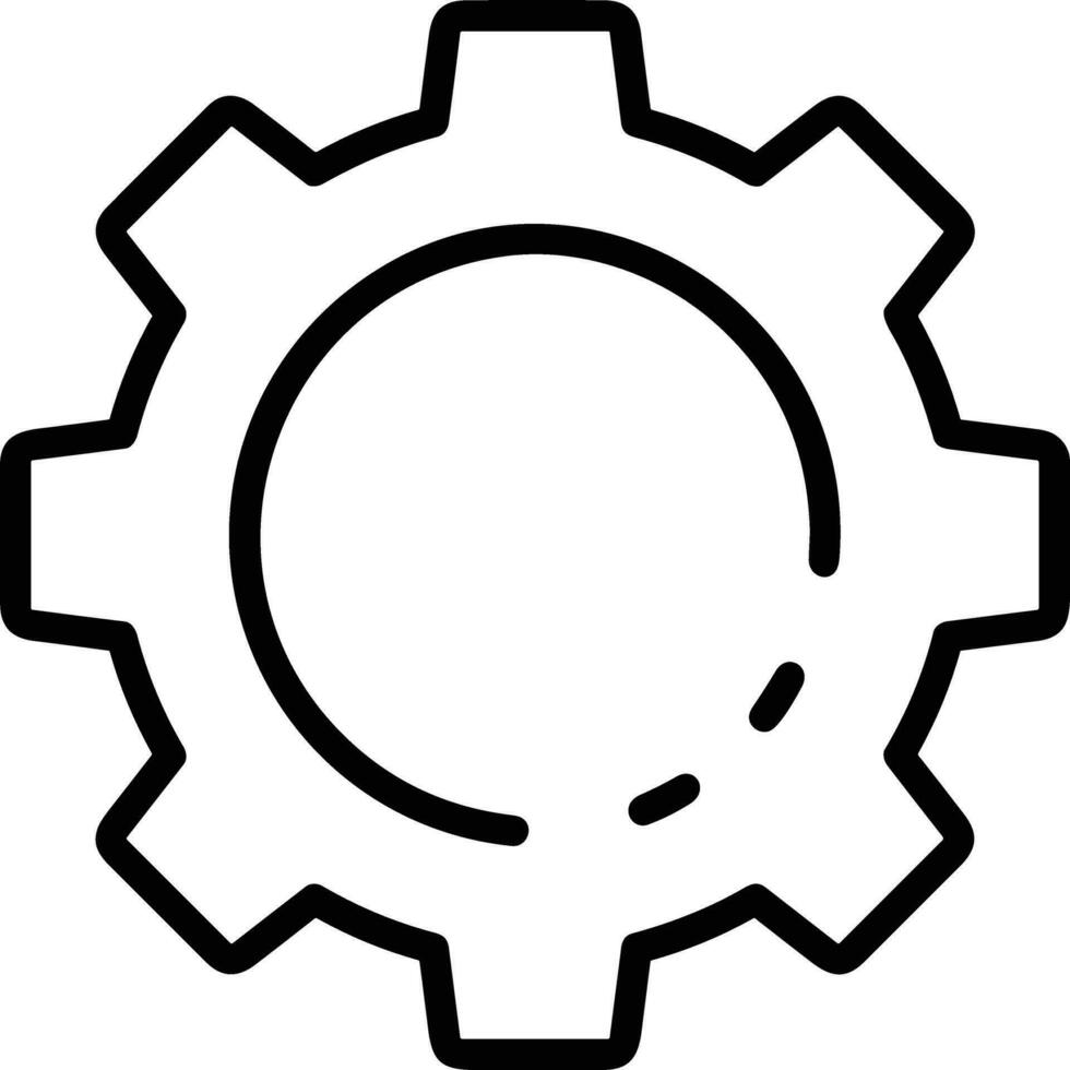 Gear setting symbol icon vector image. Illustration of the industrial wheel mechine mechanism design image