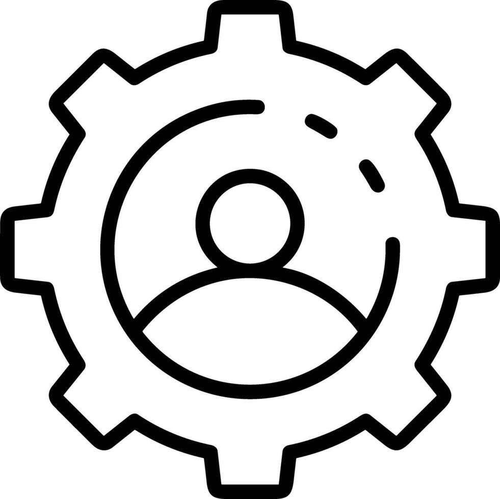 Gear setting symbol icon vector image. Illustration of the industrial wheel mechine mechanism design image