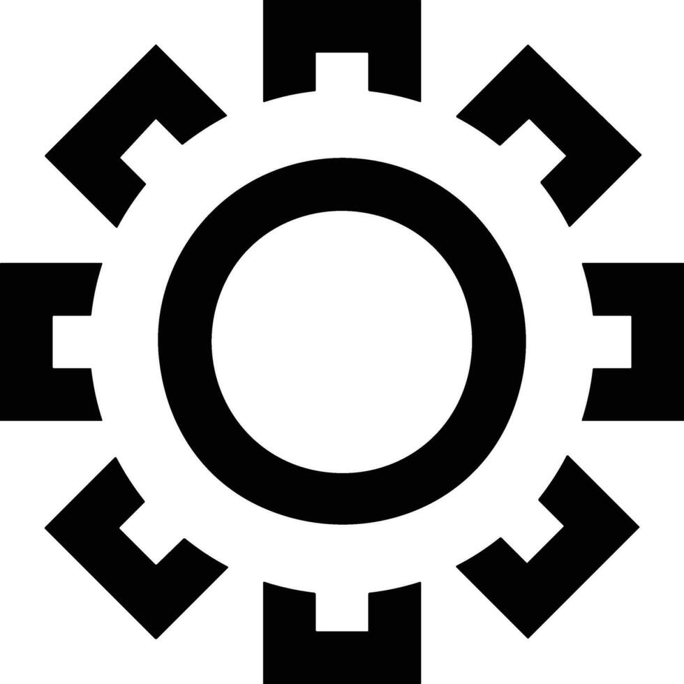 Gear setting symbol icon vector image. Illustration of the industrial wheel mechine mechanism design image