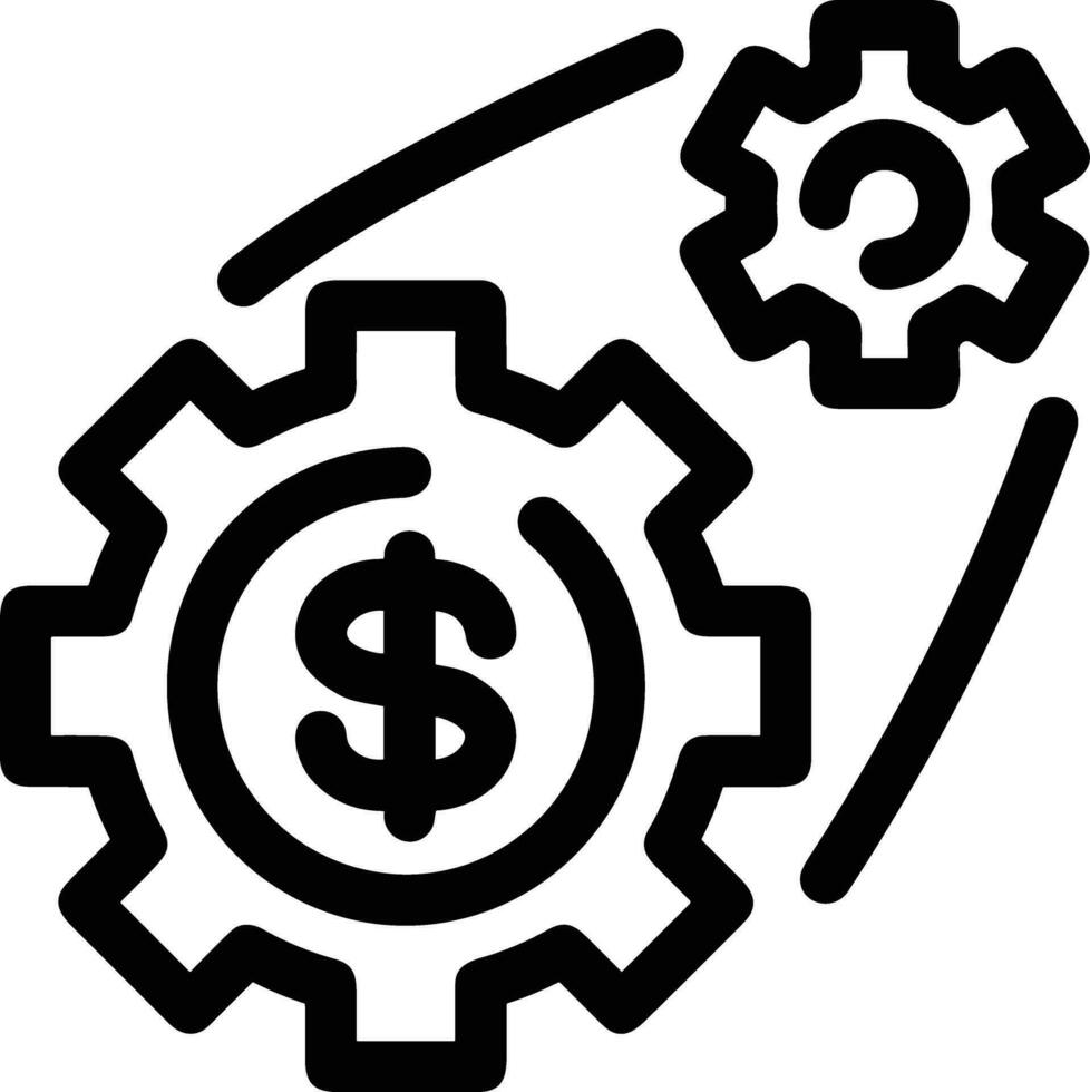 Gear setting symbol icon vector image. Illustration of the industrial wheel mechine mechanism design image