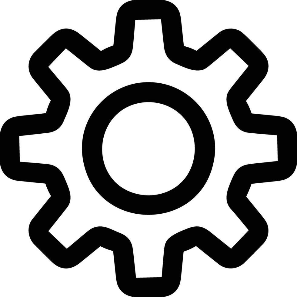 Gear setting symbol icon vector image. Illustration of the industrial wheel mechine mechanism design image