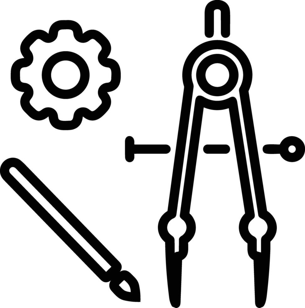 Gear setting symbol icon vector image. Illustration of the industrial wheel mechine mechanism design image