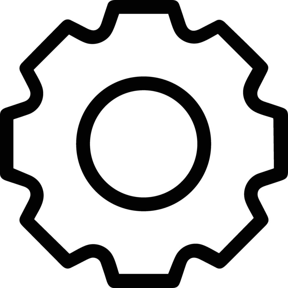 Gear setting symbol icon vector image. Illustration of the industrial wheel mechine mechanism design image