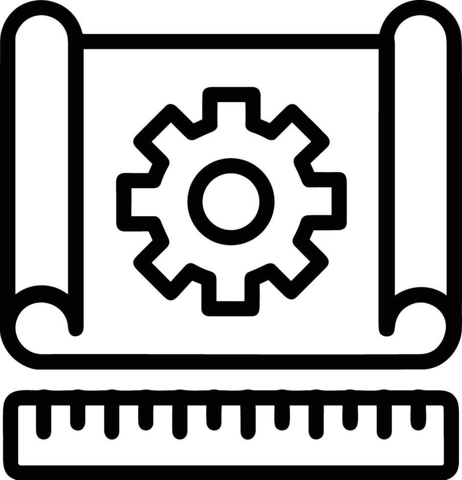 Gear setting symbol icon vector image. Illustration of the industrial wheel mechine mechanism design image