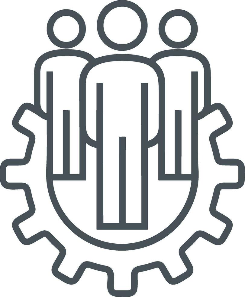 Gear setting symbol icon vector image. Illustration of the industrial wheel mechine mechanism design image