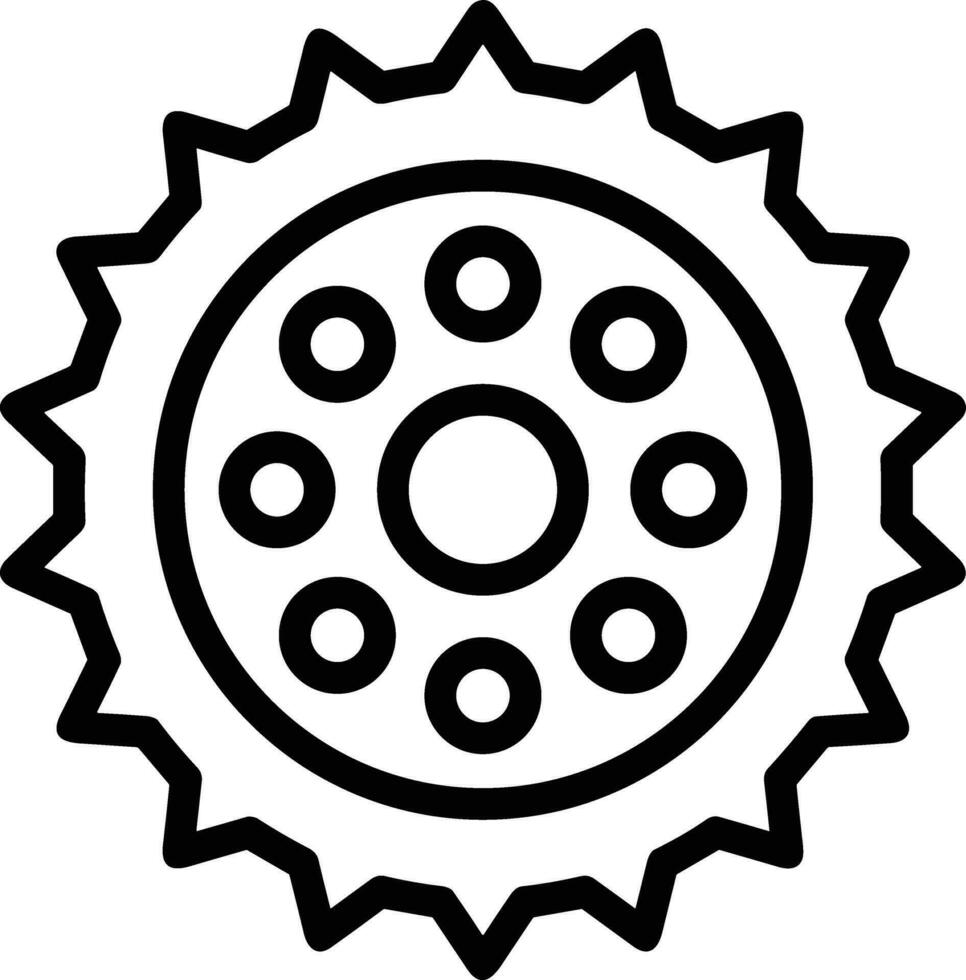 Gear setting symbol icon vector image. Illustration of the industrial wheel mechine mechanism design image