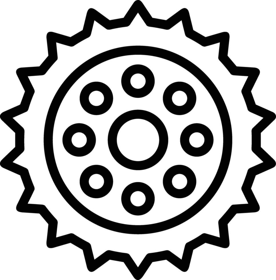 Gear setting symbol icon vector image. Illustration of the industrial wheel mechine mechanism design image