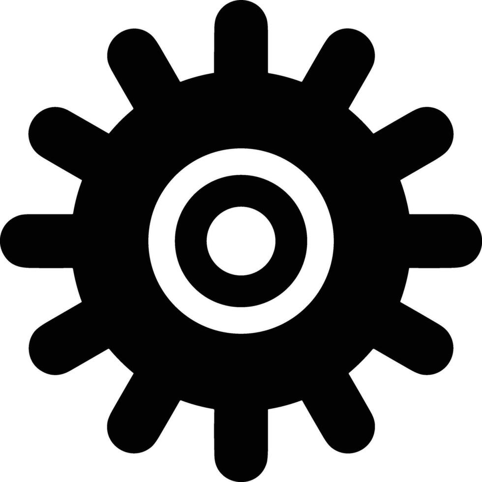 Gear setting symbol icon vector image. Illustration of the industrial wheel mechine mechanism design image