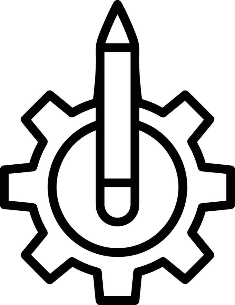 Gear setting symbol icon vector image. Illustration of the industrial wheel mechine mechanism design image