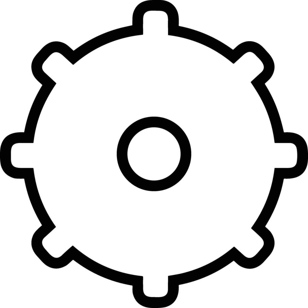 Gear setting symbol icon vector image. Illustration of the industrial wheel mechine mechanism design image