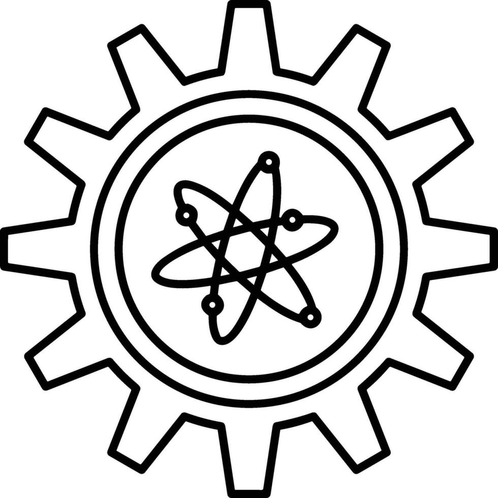 Gear setting symbol icon vector image. Illustration of the industrial wheel mechine mechanism design image