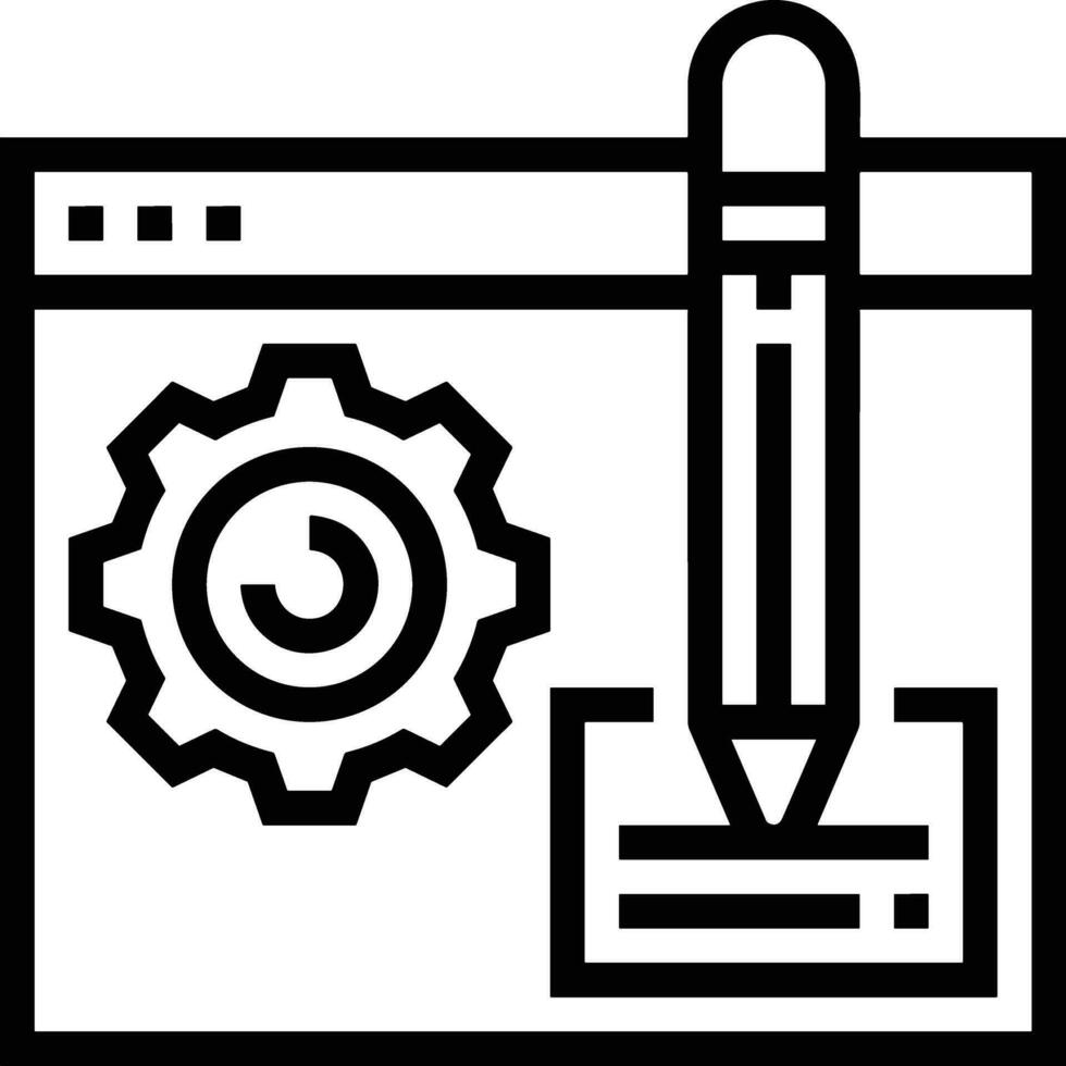 engranaje ajuste símbolo icono vector imagen. ilustración de el industrial rueda máquina mecanismo diseño imagen