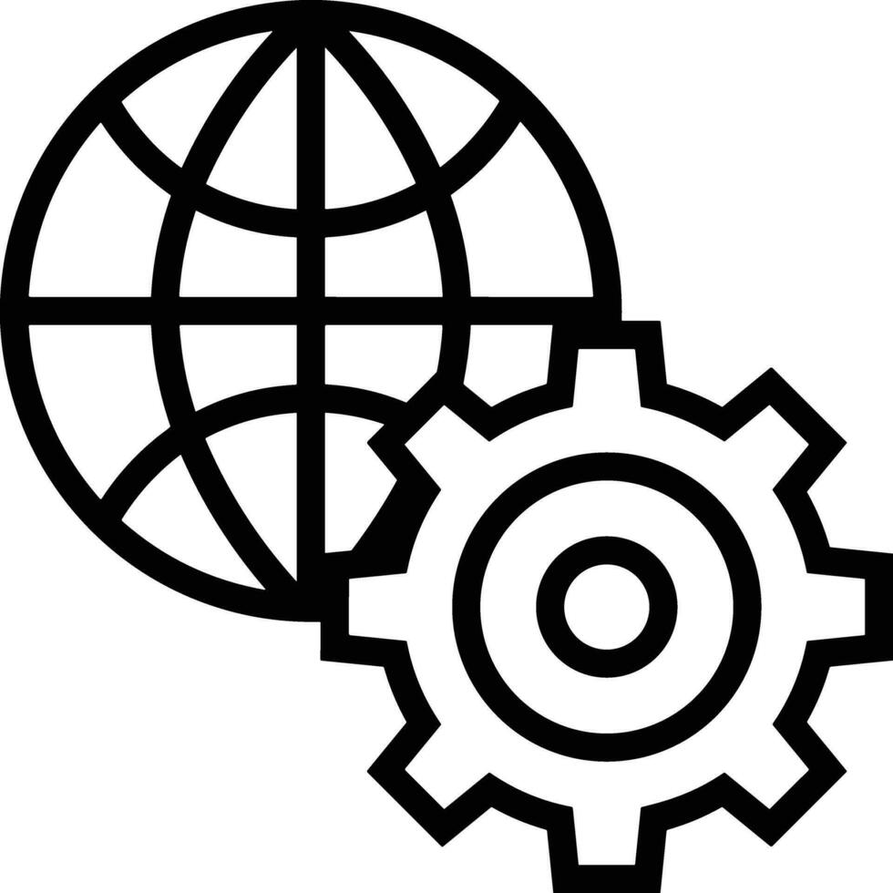 Gear setting symbol icon vector image. Illustration of the industrial wheel mechine mechanism design image