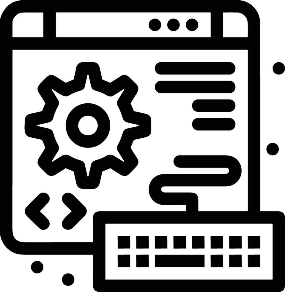 Gear setting symbol icon vector image. Illustration of the industrial wheel mechine mechanism design image