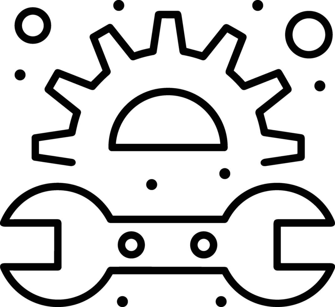 Gear setting symbol icon vector image. Illustration of the industrial wheel mechine mechanism design image