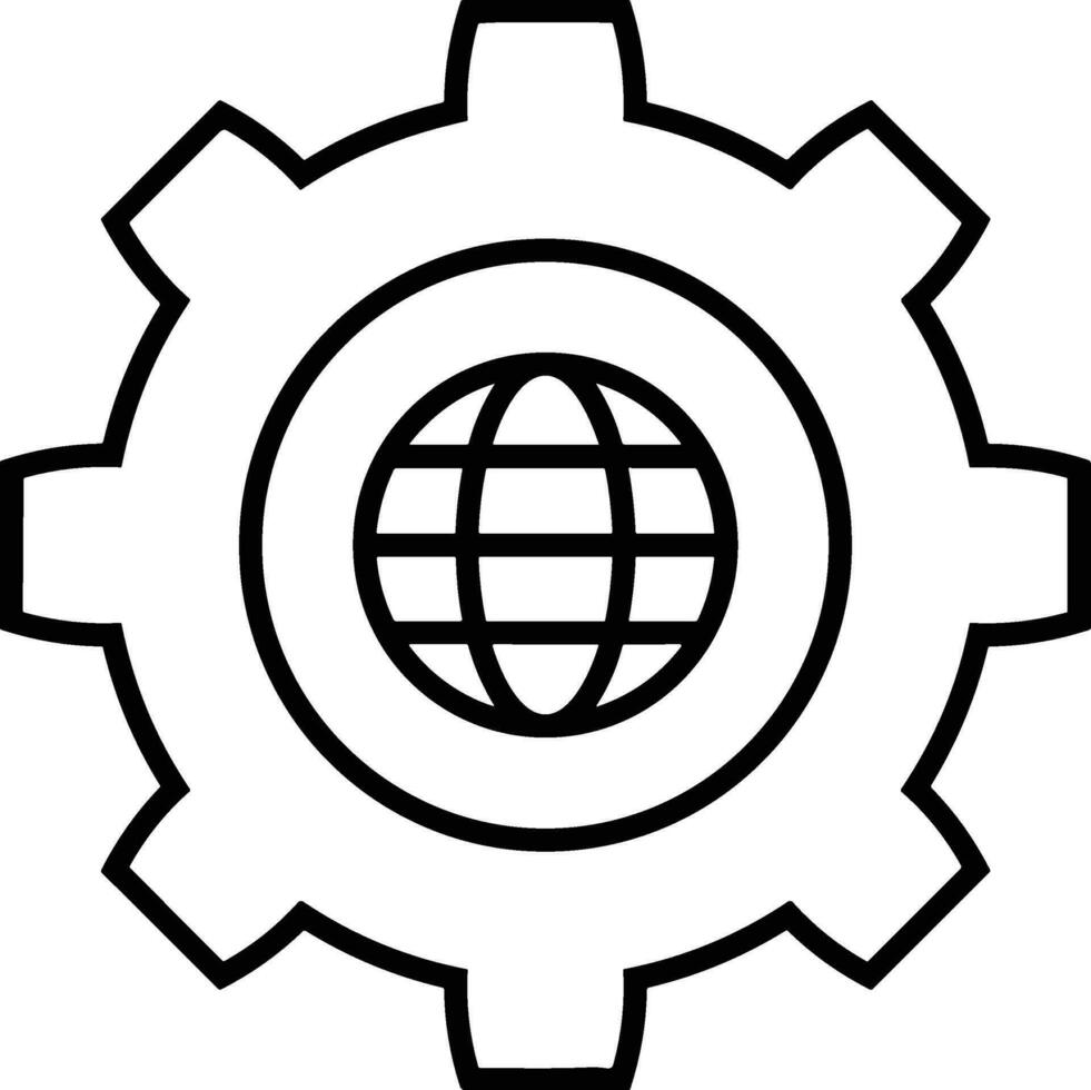 Gear setting symbol icon vector image. Illustration of the industrial wheel mechine mechanism design image