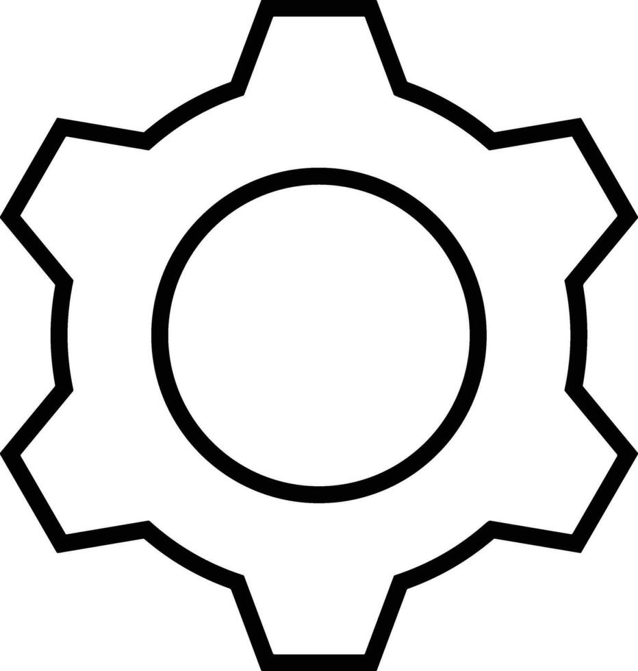 Gear setting symbol icon vector image. Illustration of the industrial wheel mechine mechanism design image