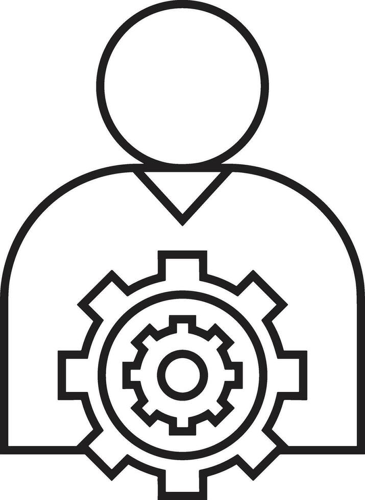 Gear setting symbol icon vector image. Illustration of the industrial wheel mechine mechanism design image