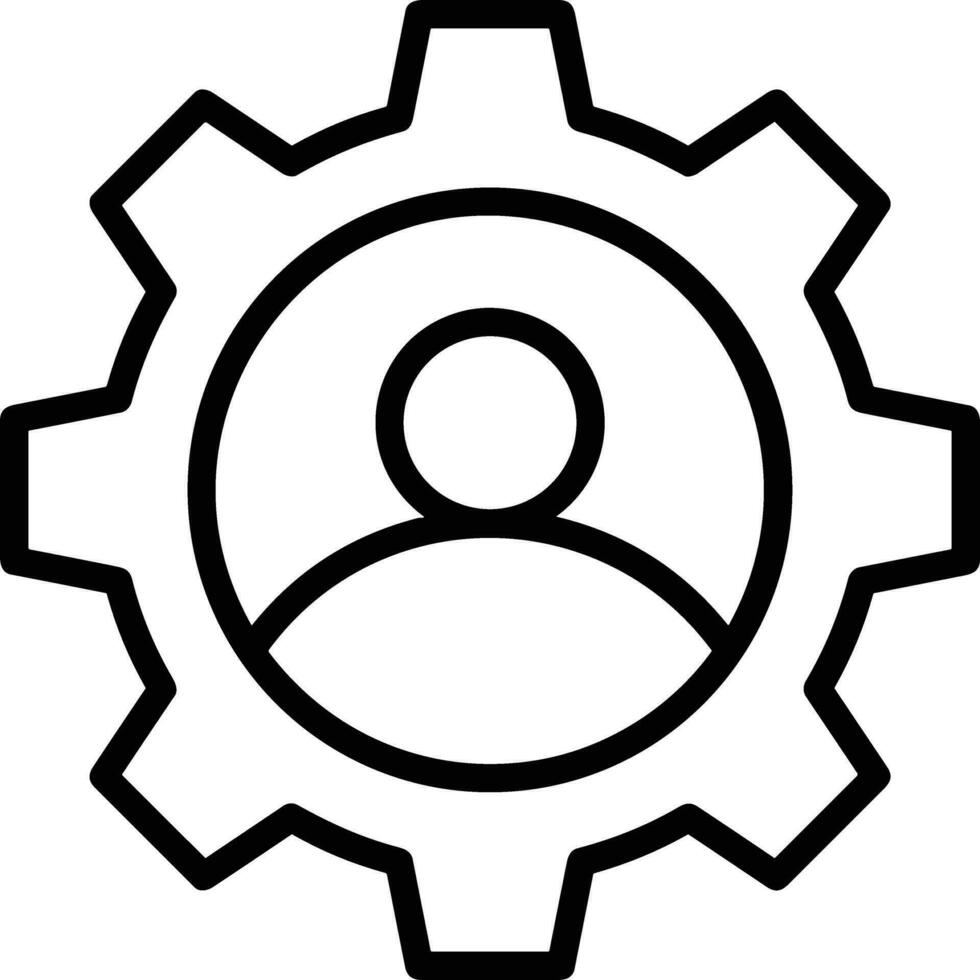 Gear setting symbol icon vector image. Illustration of the industrial wheel mechine mechanism design image