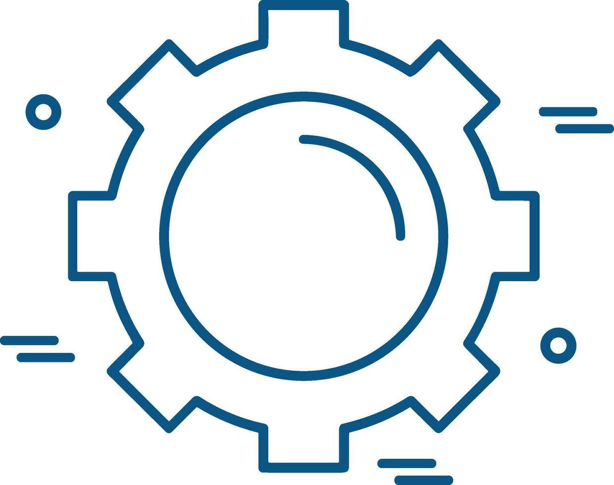 Gear setting symbol icon vector image. Illustration of the industrial wheel mechine mechanism design image