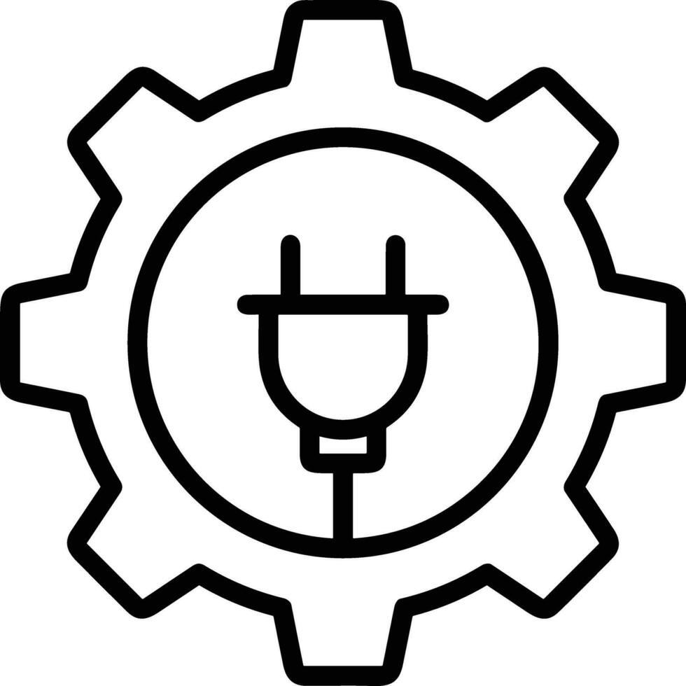 Gear setting symbol icon vector image. Illustration of the industrial wheel mechine mechanism design image