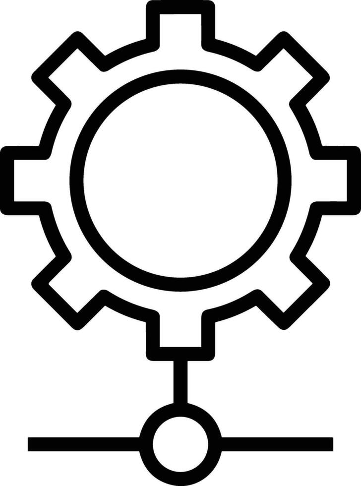 Gear setting symbol icon vector image. Illustration of the industrial wheel mechine mechanism design image