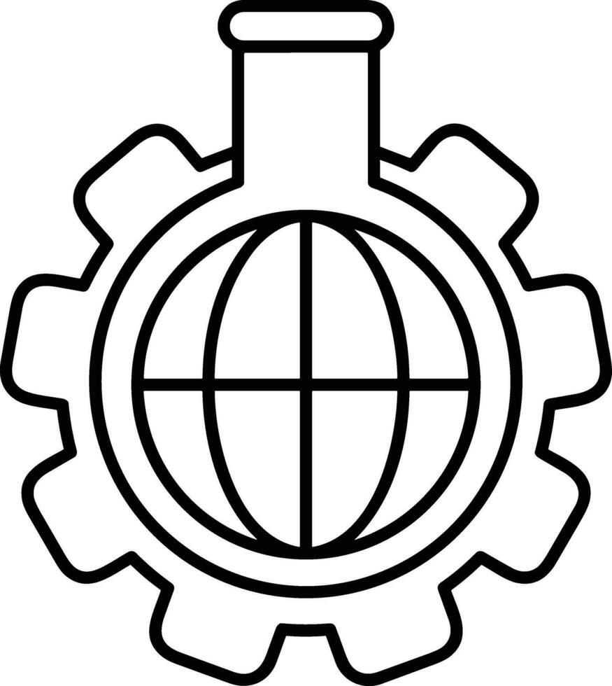 Gear setting symbol icon vector image. Illustration of the industrial wheel mechine mechanism design image