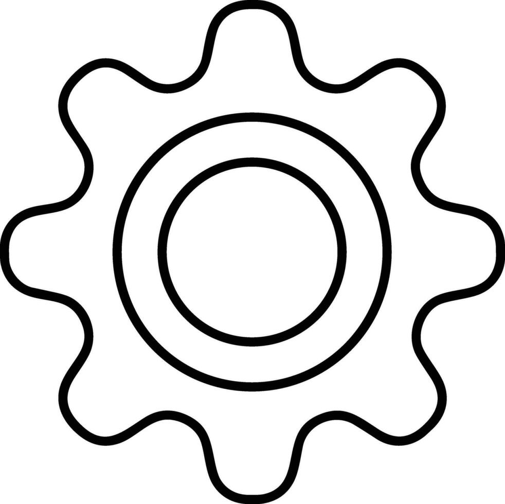 Gear setting symbol icon vector image. Illustration of the industrial wheel mechine mechanism design image