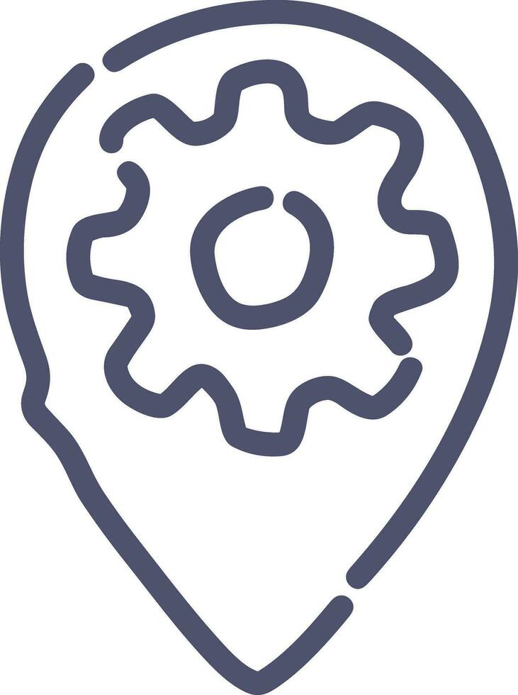 Gear setting symbol icon vector image. Illustration of the industrial wheel mechine mechanism design image