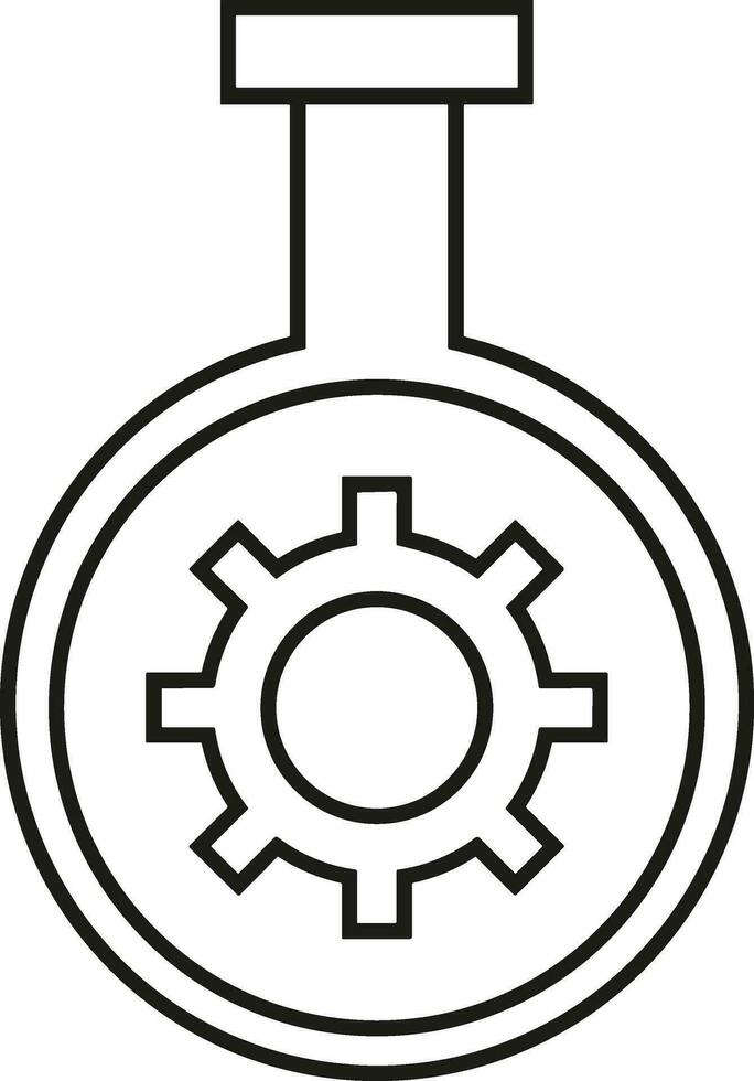 Gear setting symbol icon vector image. Illustration of the industrial wheel mechine mechanism design image