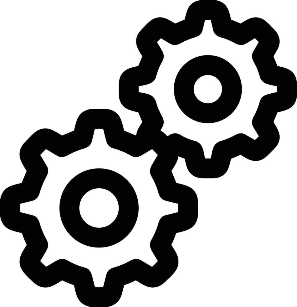 Gear setting symbol icon vector image. Illustration of the industrial wheel mechine mechanism design image