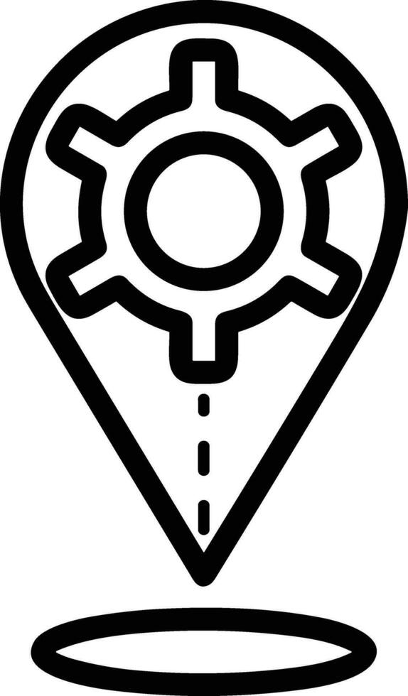Gear setting symbol icon vector image. Illustration of the industrial wheel mechine mechanism design image
