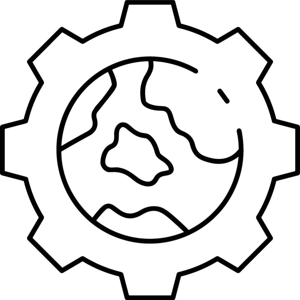 Gear setting symbol icon vector image. Illustration of the industrial wheel mechine mechanism design image