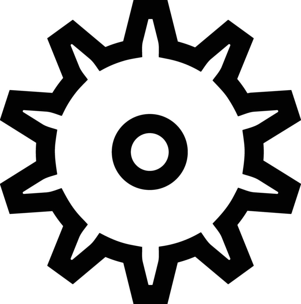Gear setting symbol icon vector image. Illustration of the industrial wheel mechine mechanism design image